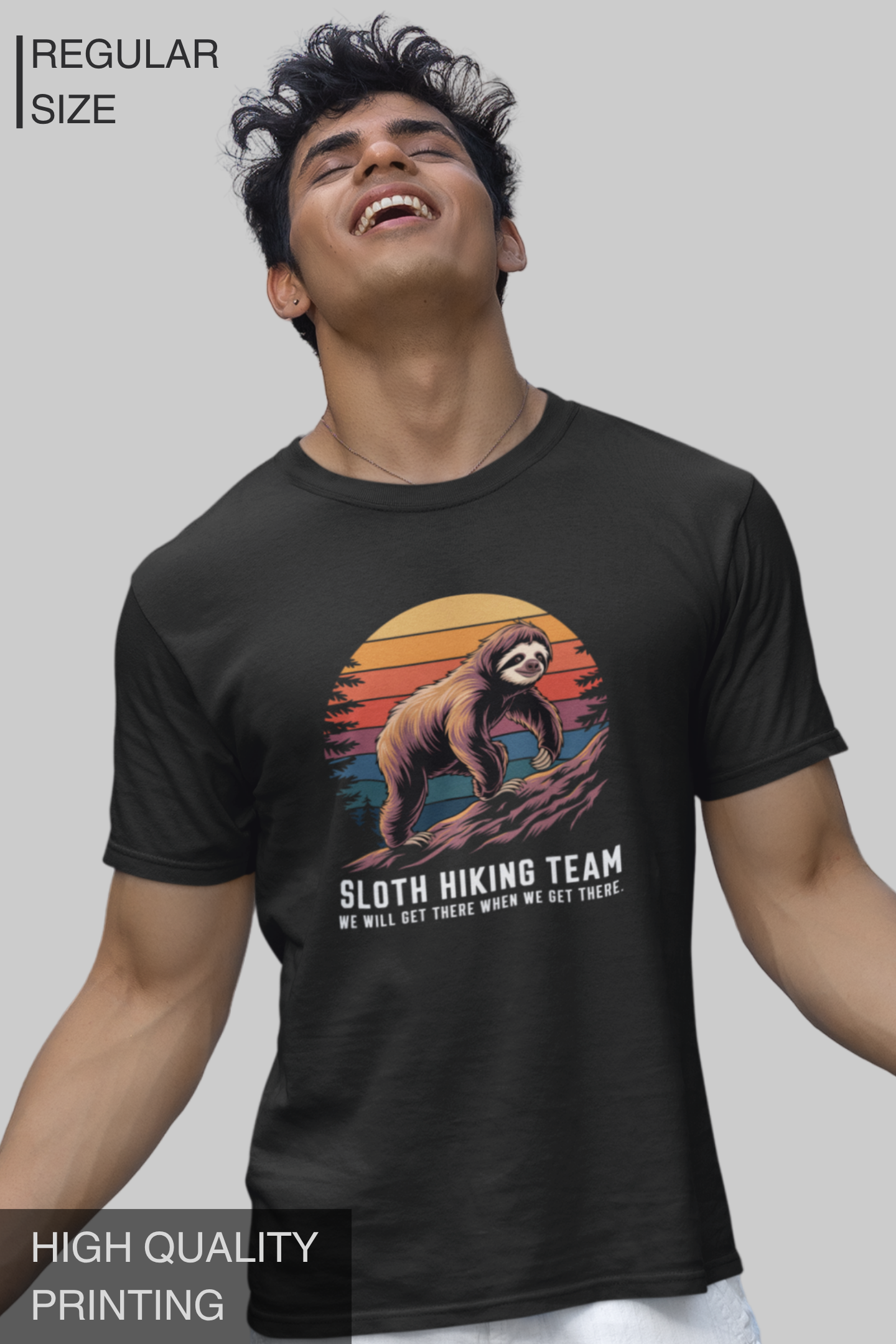 Sloth Hiking Team Men T Shirt