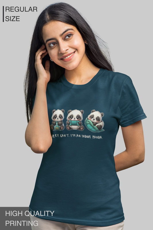 Sorry I Cant Im An Indoor Panda Women T Shirt