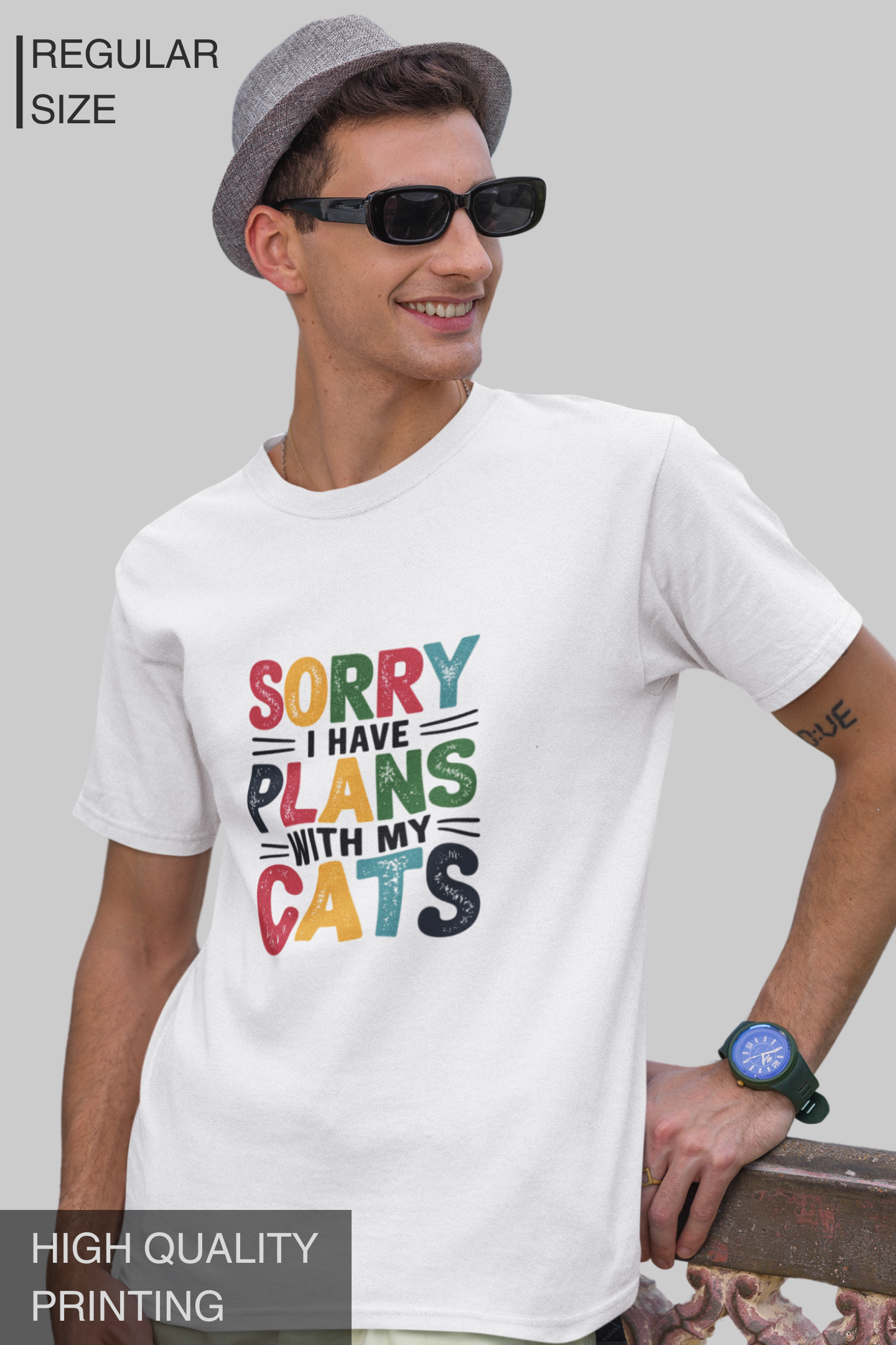 Sorry I Have Plans With My Cats Men's Tshirt