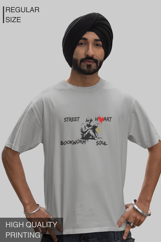 Street Heart Bookworm Soul Men's Tshirt