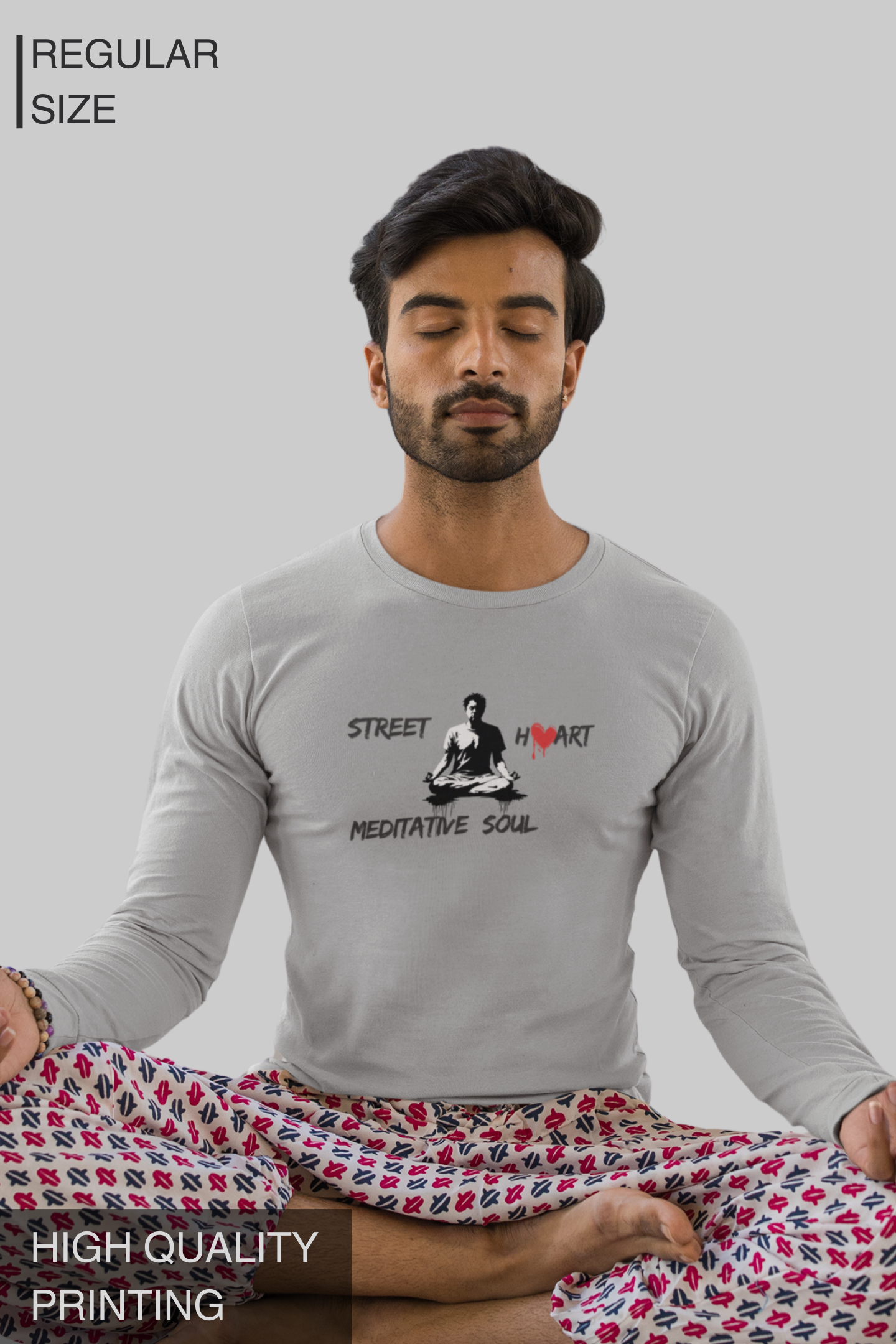 Street heart Meditative Soul Men's Tshirt