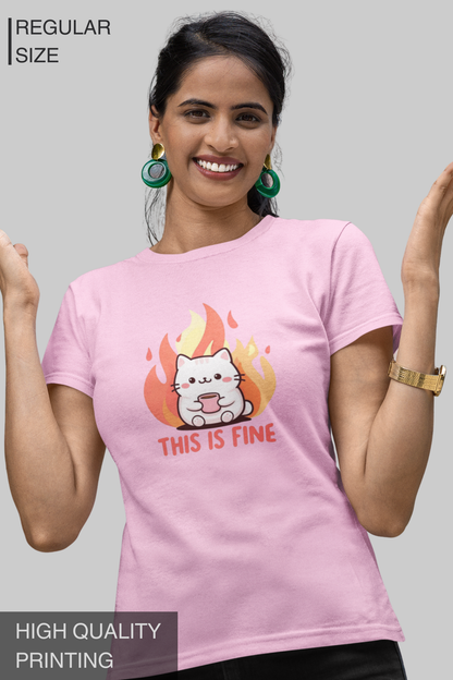 This Is Fine Women's Tshirt