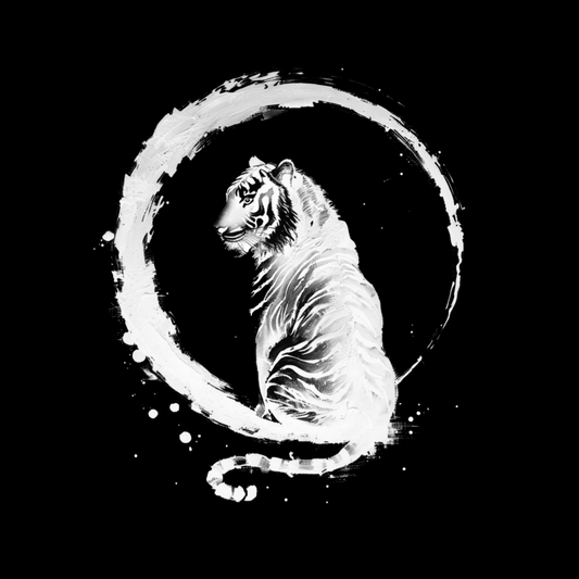 Zen White Tiger Men's T-shirt