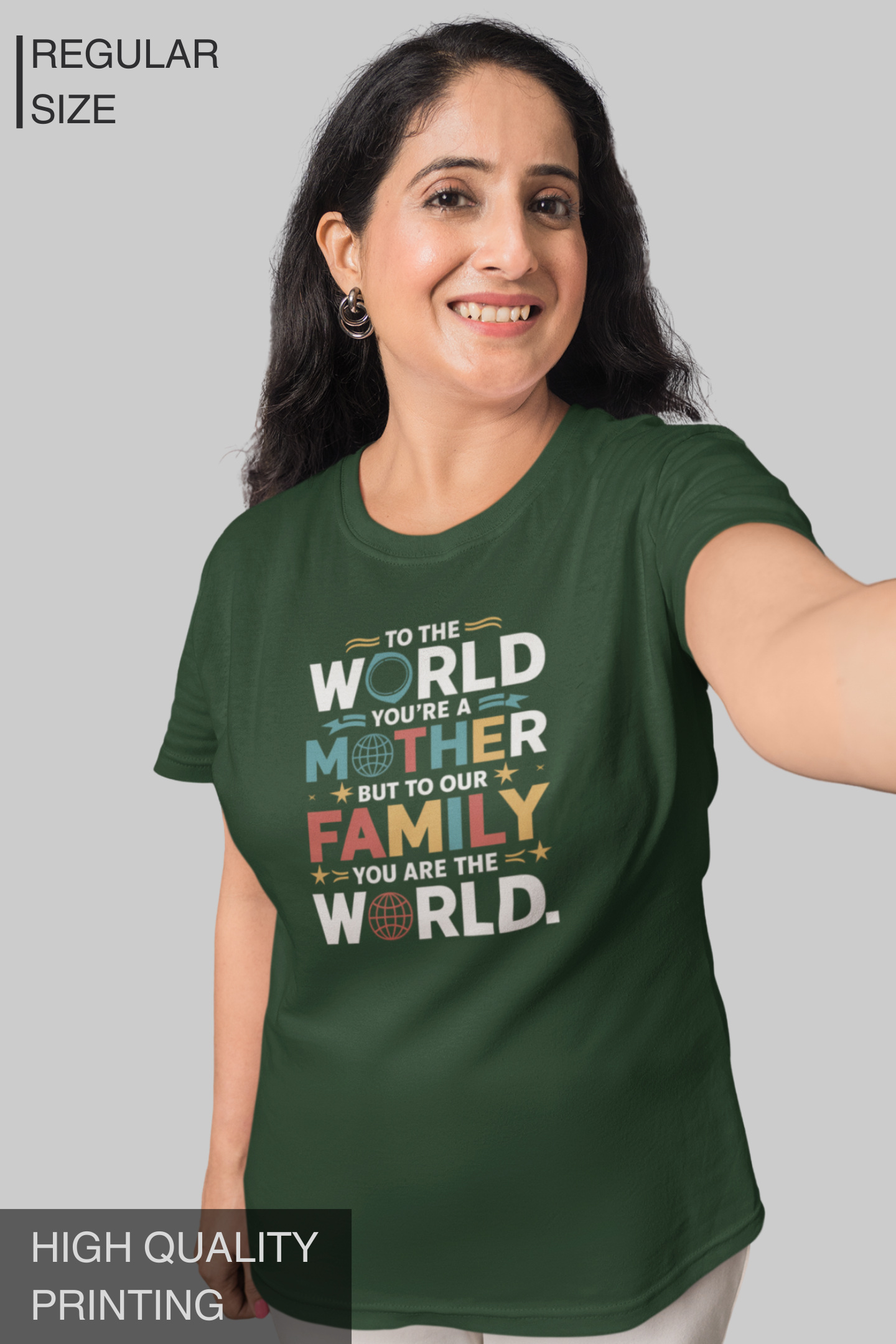 To The World You're a Mother But To Our Family You Are The World Women's Tshirt
