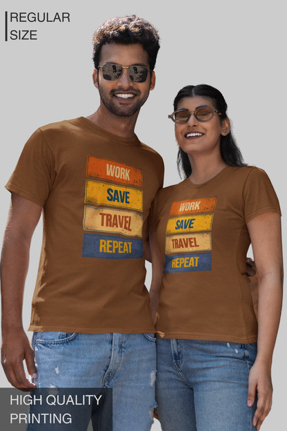 Work Save Travel Repeat Women's Tshirt