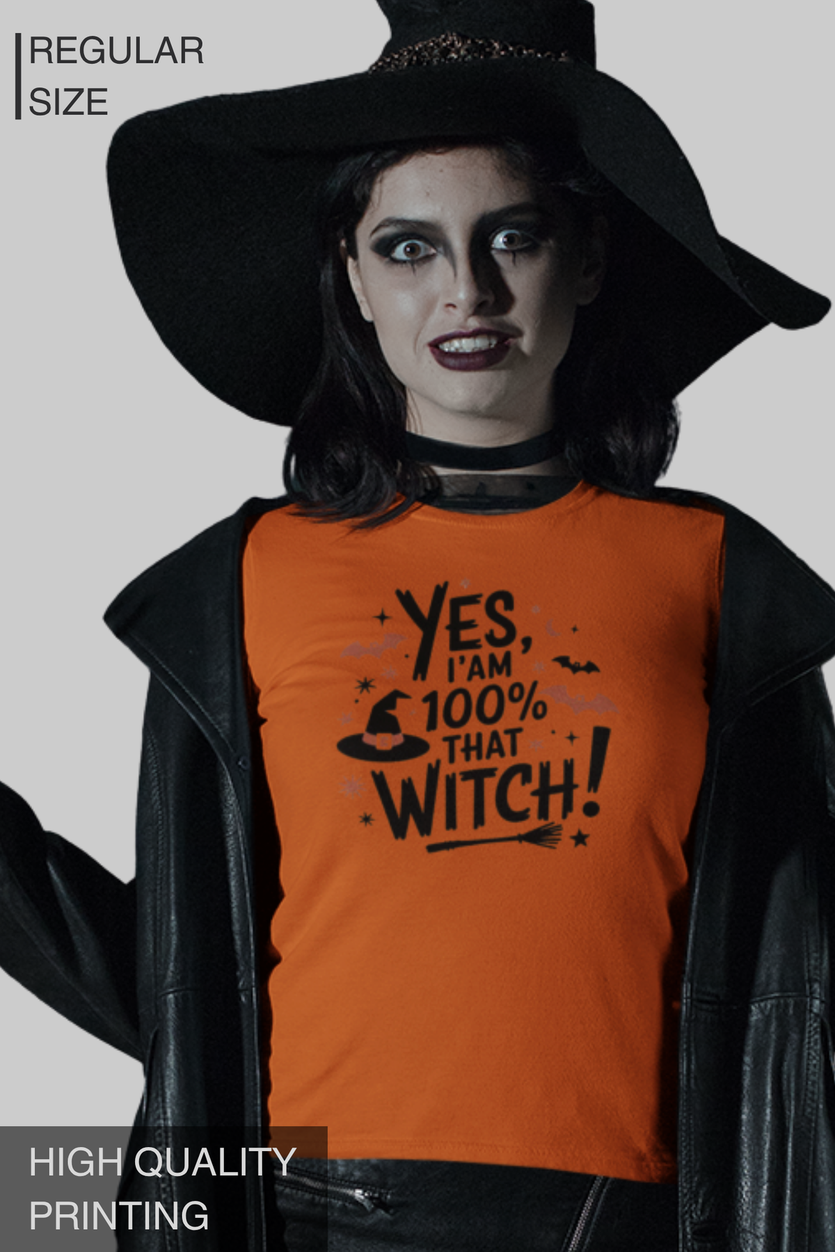 Yes, I'm 100% That Witch! – Women's Halloween Graphic T-Shirt