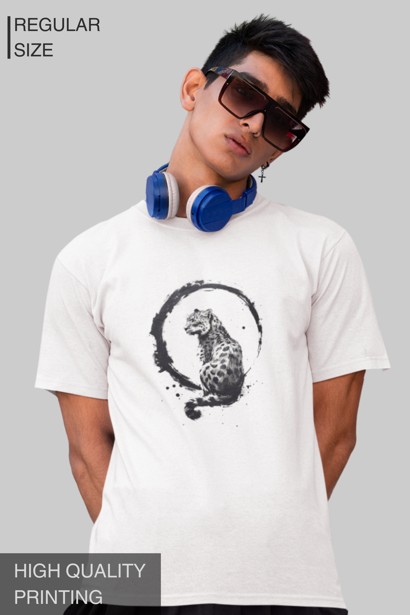 Zen Snow Leopard Men's Tshirt