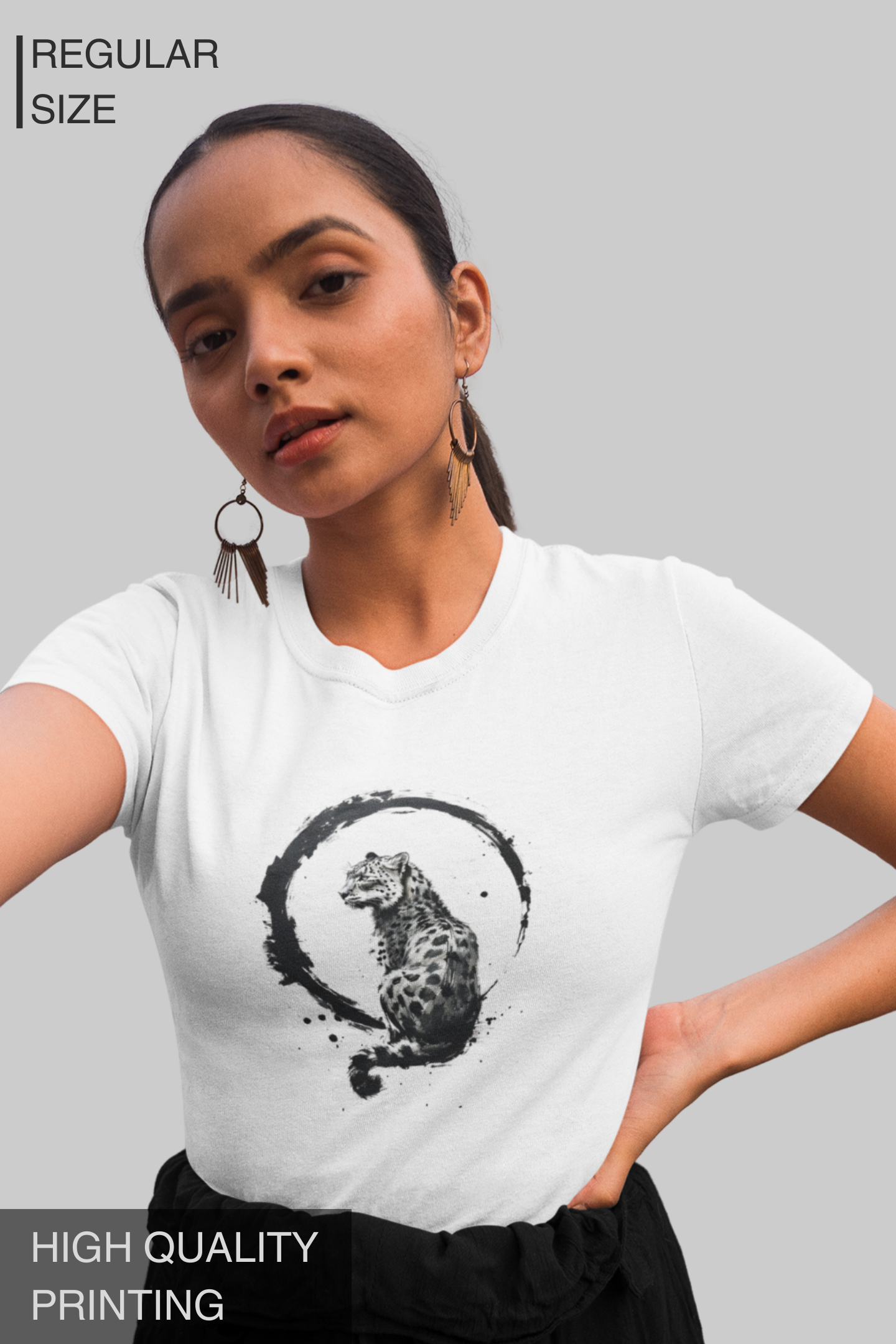 Zen Snow Leopard Women's Tshirt