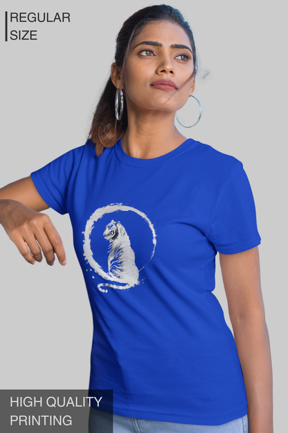 Zen White Tiger Women's Tshirt
