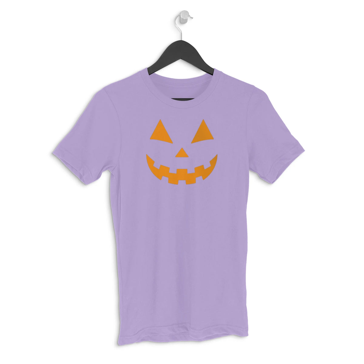 Pumpkin orange white Men's Halloween graphic Tshirt - Iris Lavender